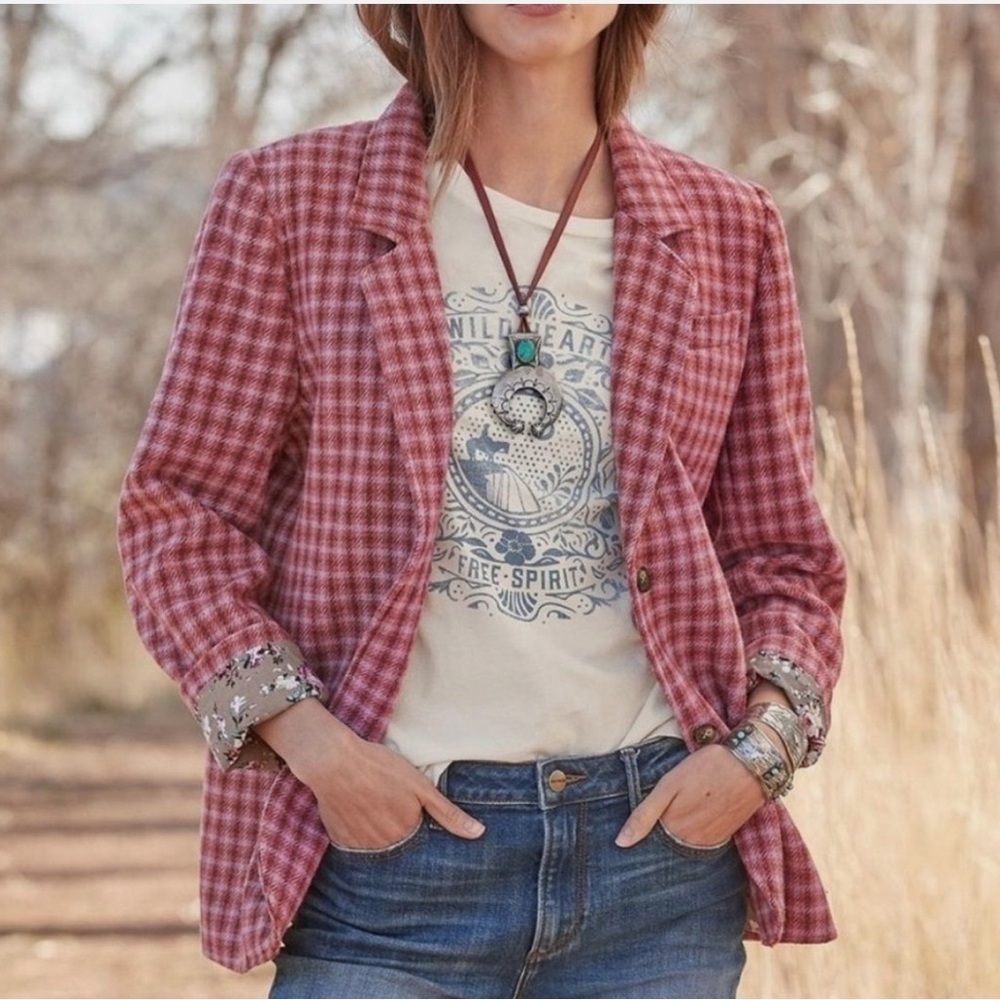 Sundance | Women’s The Lisa Plaid Wool Blend Blazer Jacket Size XS